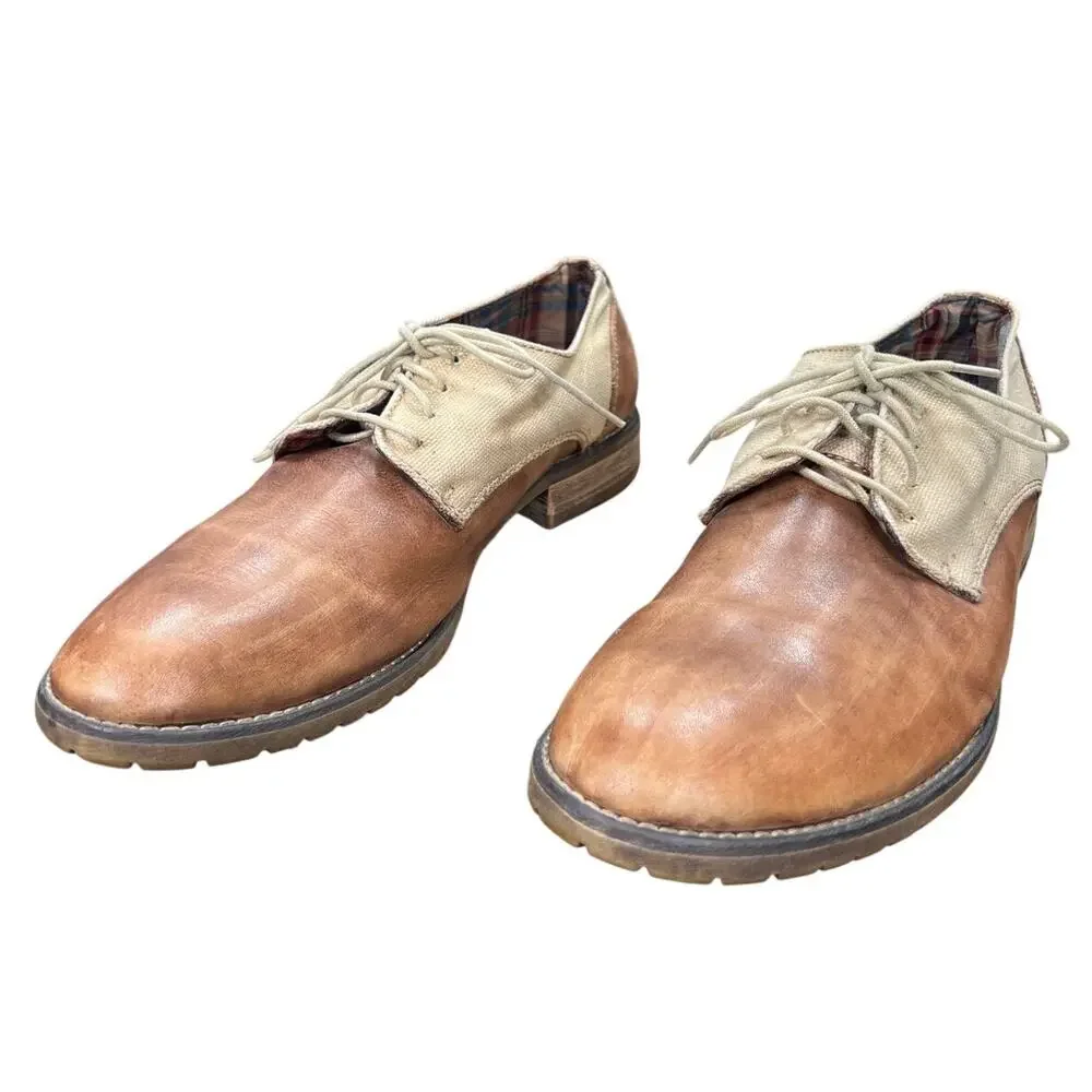 Bed Stu Men’s Repeal Two Tone Brown Leather Oxford Size US 10.5 Bed Stu Men main image 2